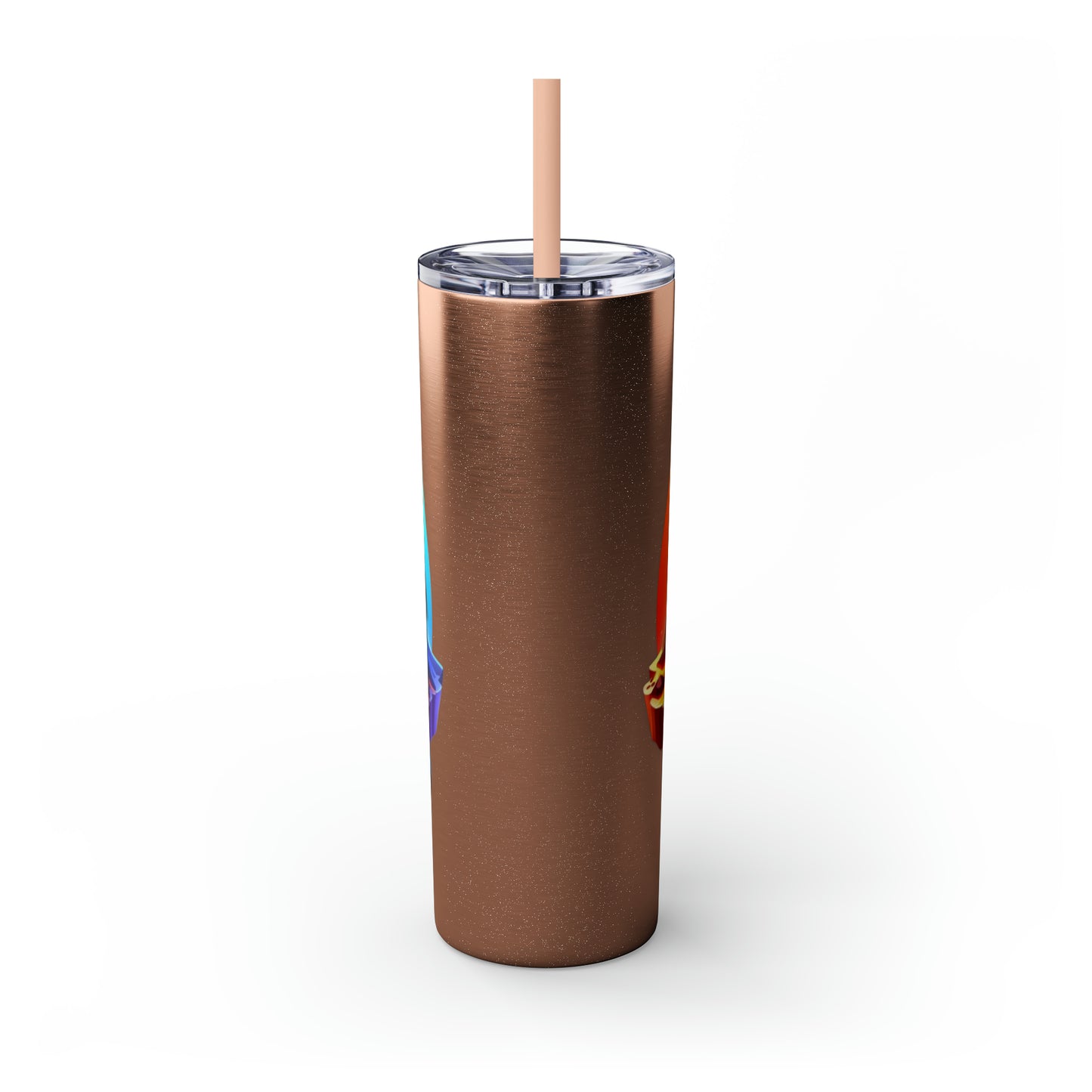 Jahmai's Coffee Skinny Tumbler with Straw, 20oz