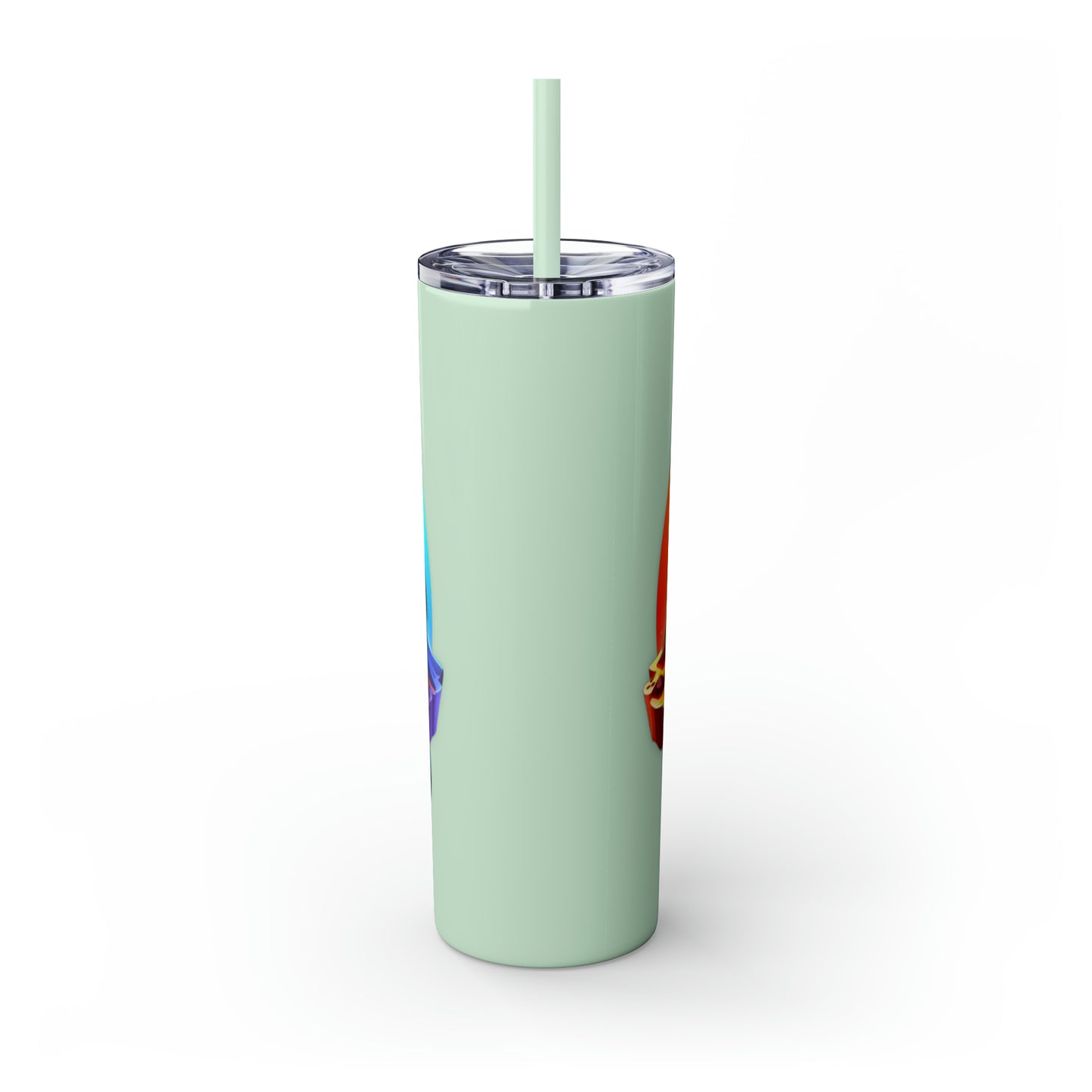 Jahmai's Coffee Skinny Tumbler with Straw, 20oz