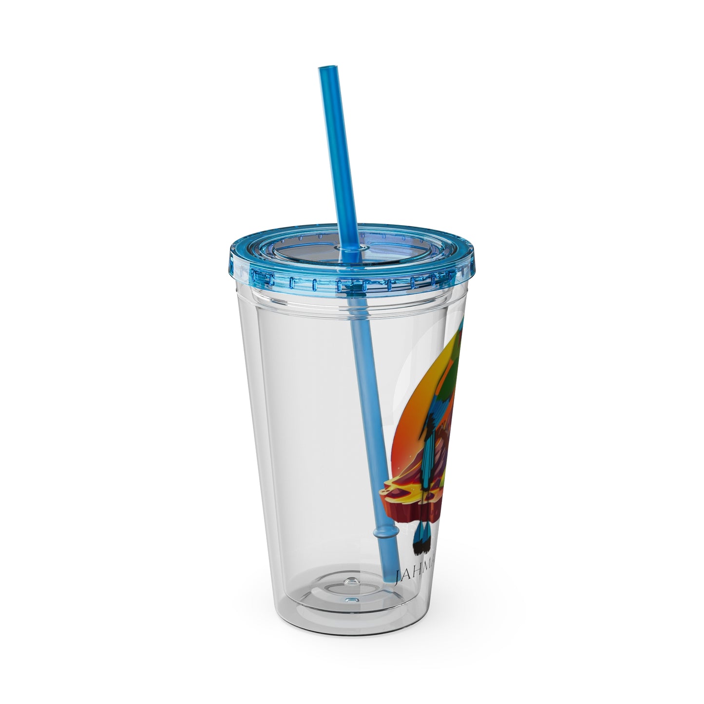 Jahmai's Coffee Sunsplash Tumbler with Straw, 16oz