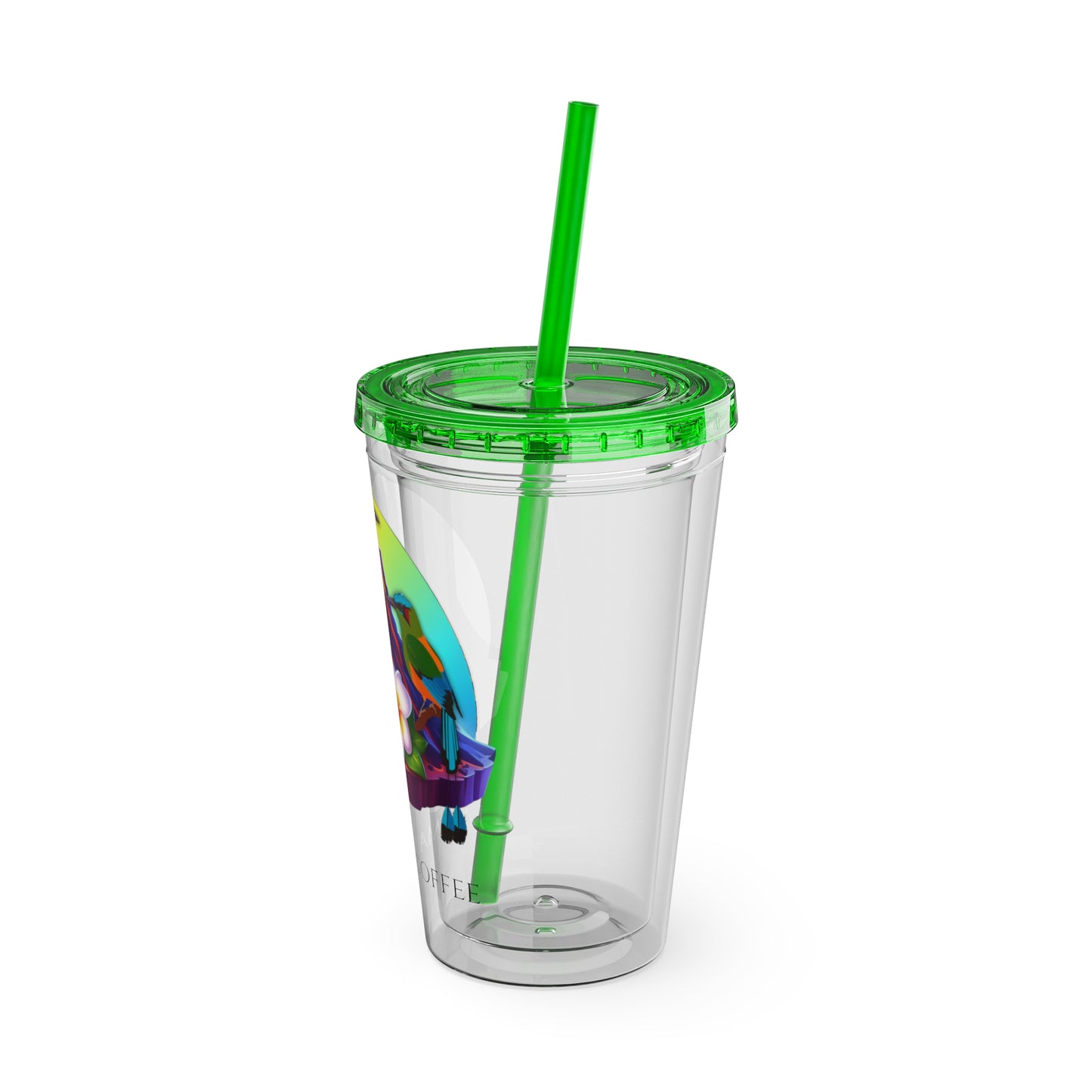 Jahmai's Coffee Sunsplash Tumbler with Straw, 16oz