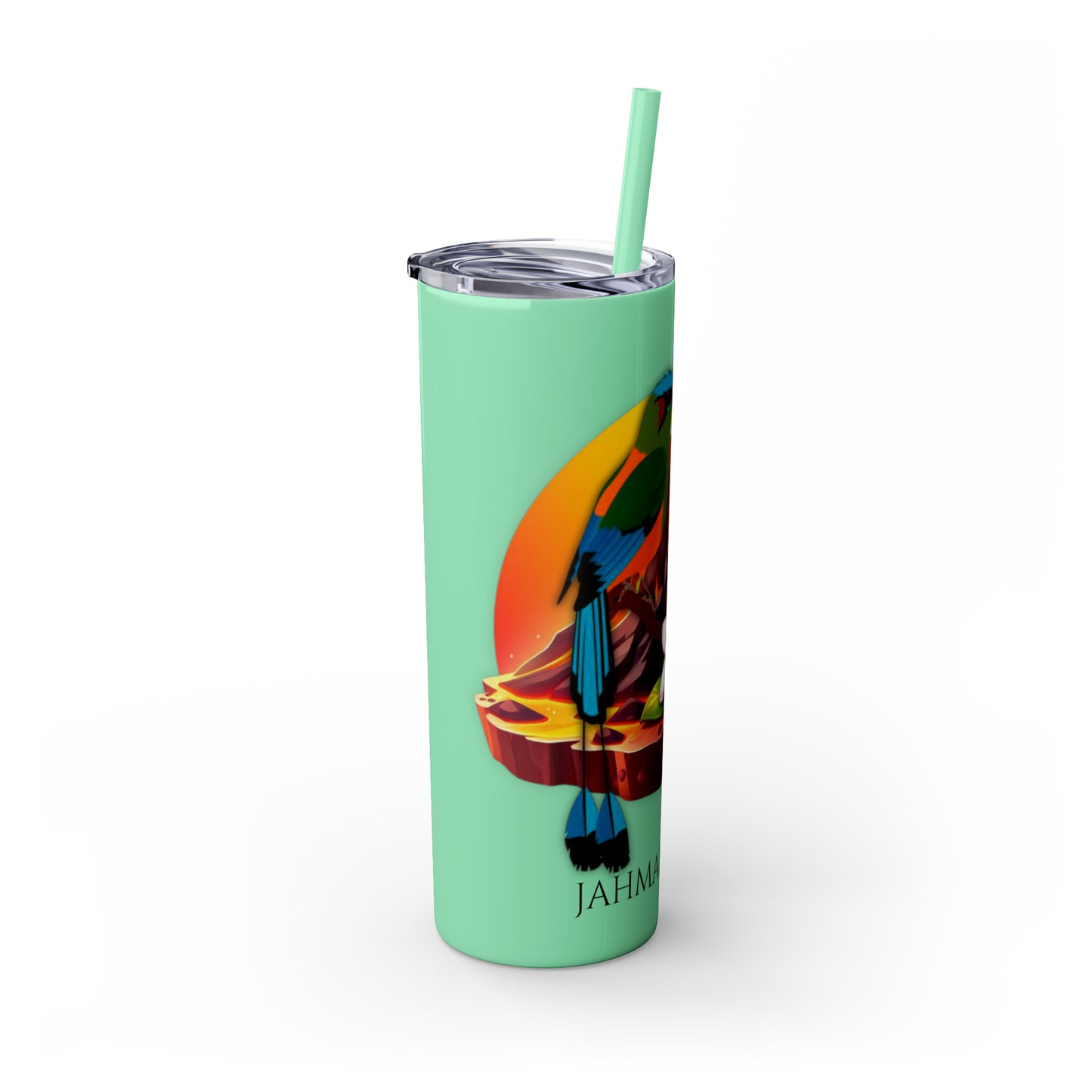 Jahmai's Coffee Skinny Tumbler with Straw, 20oz