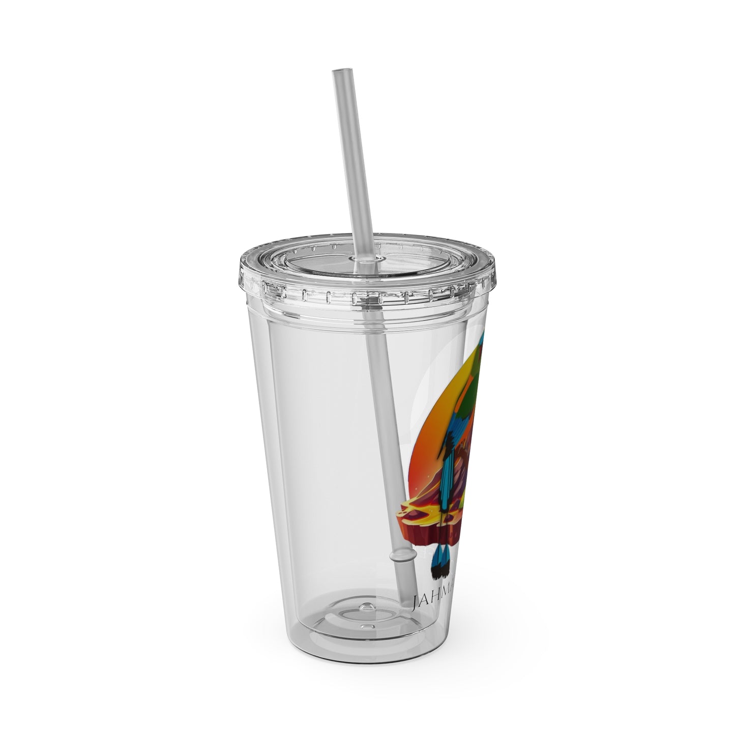 Jahmai's Coffee Sunsplash Tumbler with Straw, 16oz