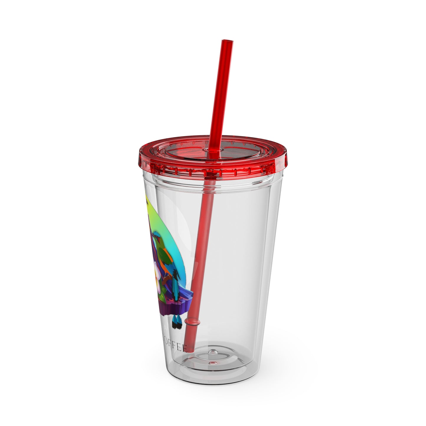 Jahmai's Coffee Sunsplash Tumbler with Straw, 16oz