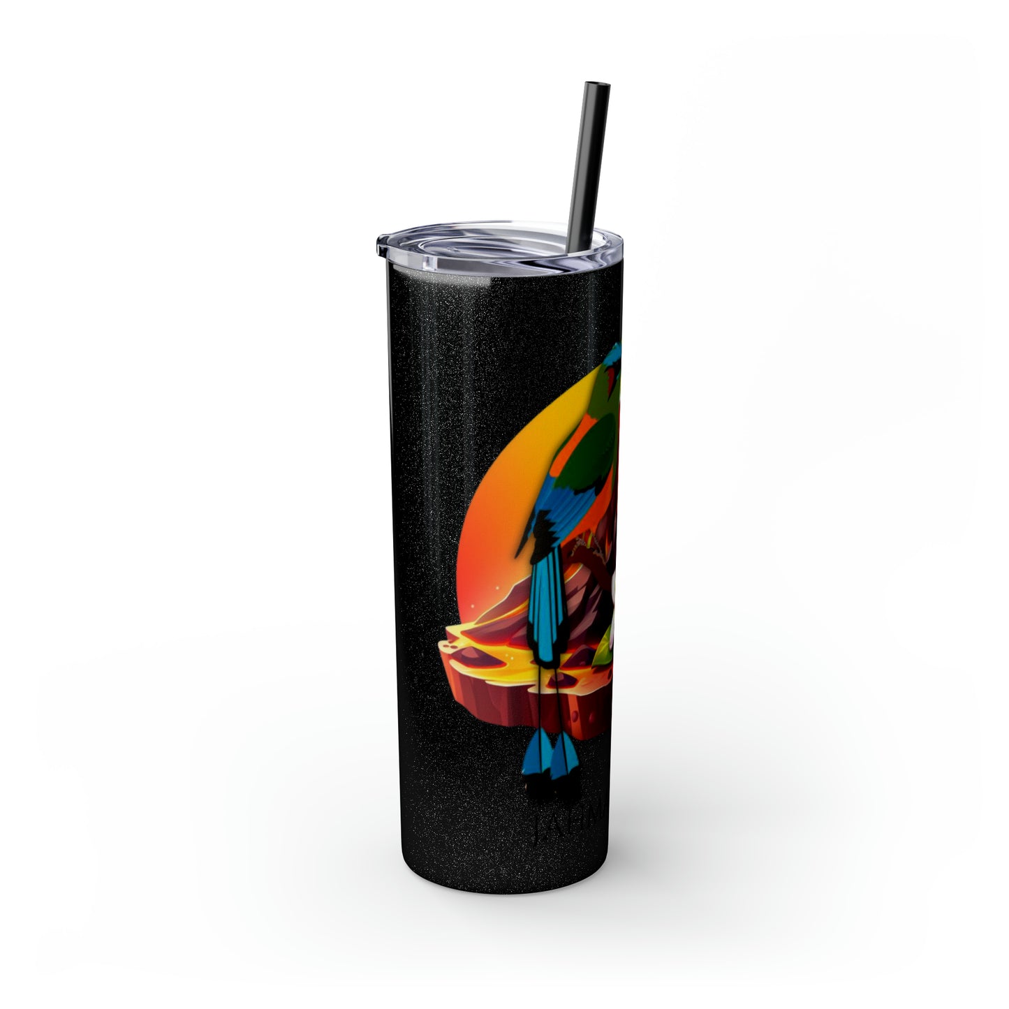 Jahmai's Coffee Skinny Tumbler with Straw, 20oz