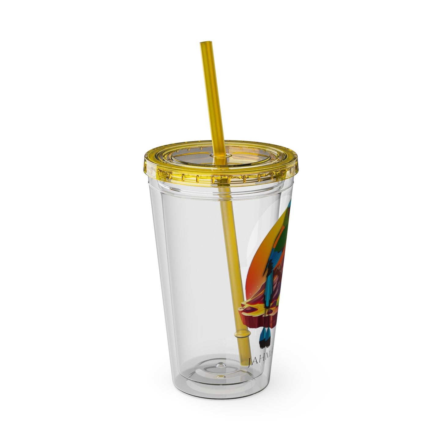 Jahmai's Coffee Sunsplash Tumbler with Straw, 16oz