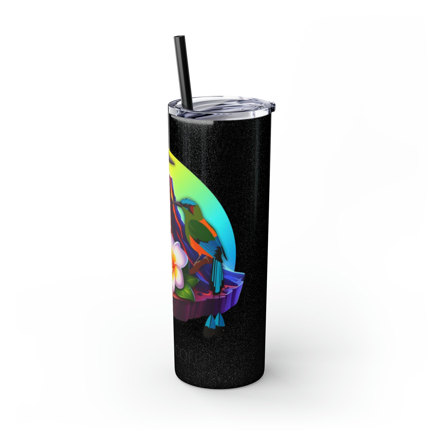 Jahmai's Coffee Skinny Tumbler with Straw, 20oz