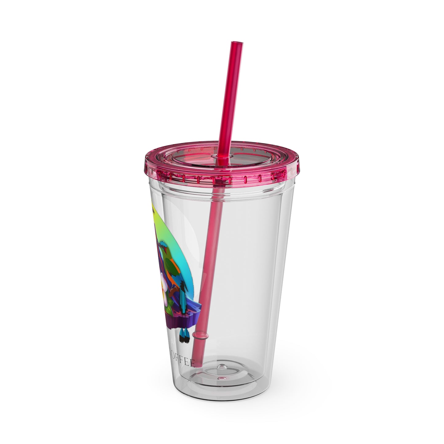 Jahmai's Coffee Sunsplash Tumbler with Straw, 16oz