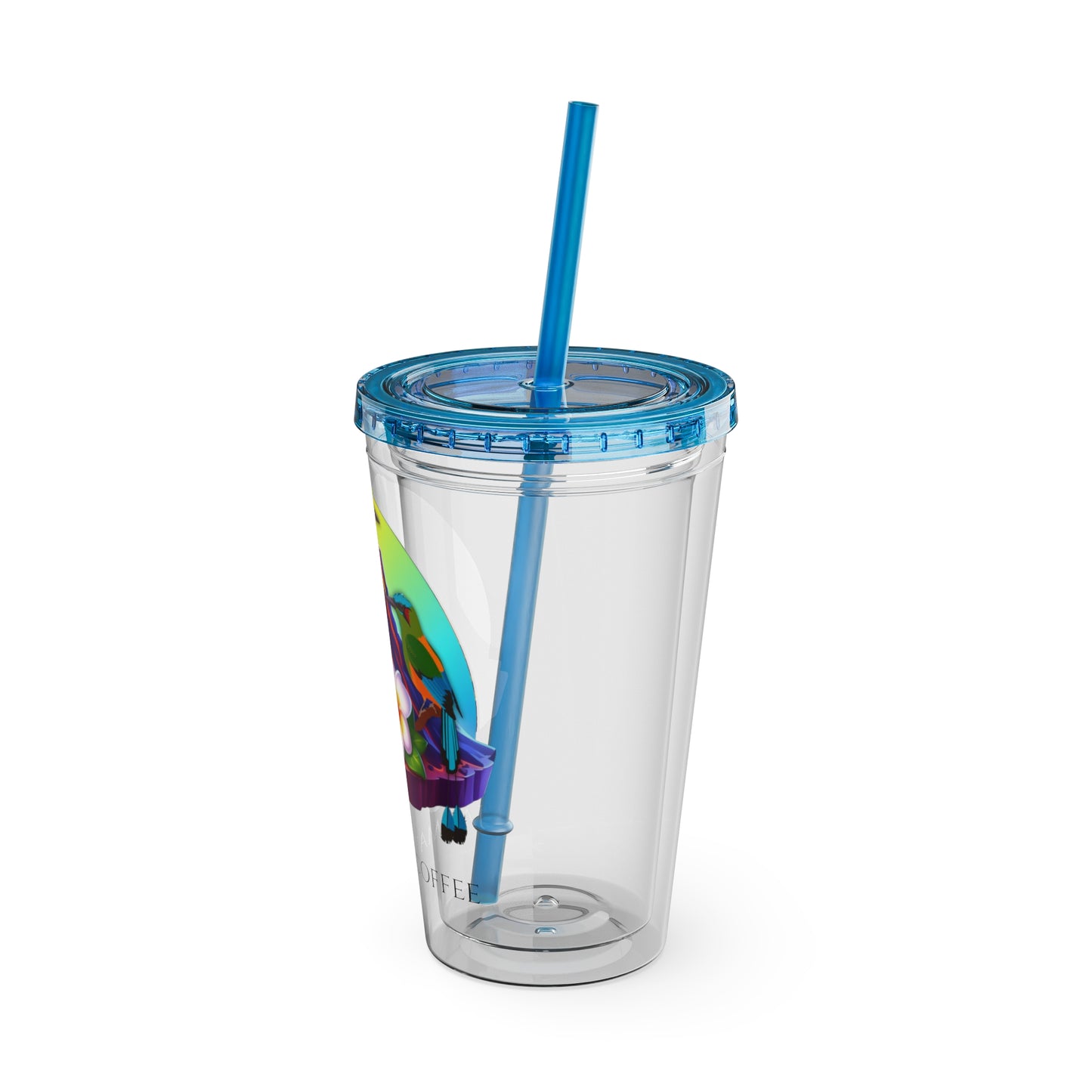 Jahmai's Coffee Sunsplash Tumbler with Straw, 16oz