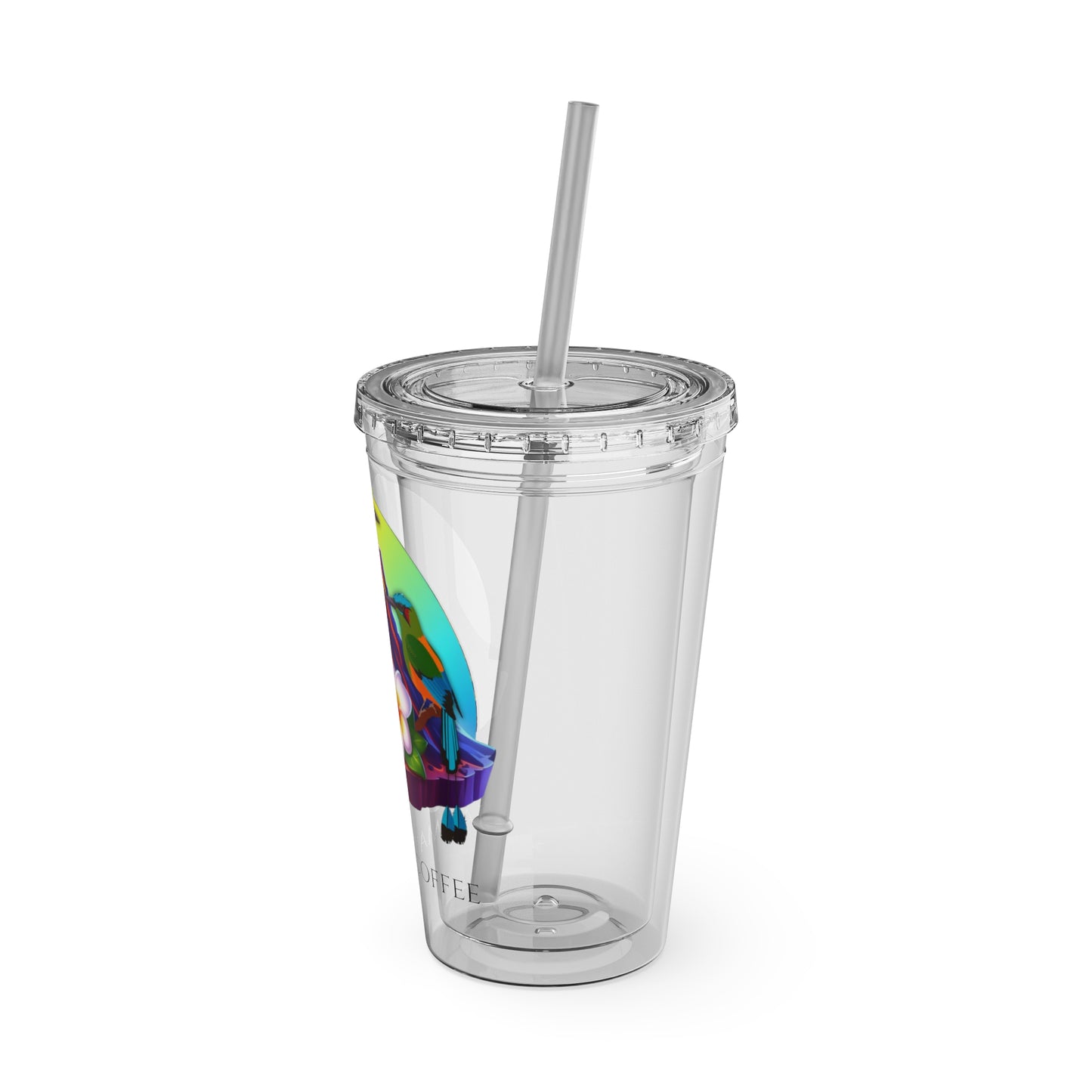 Jahmai's Coffee Sunsplash Tumbler with Straw, 16oz