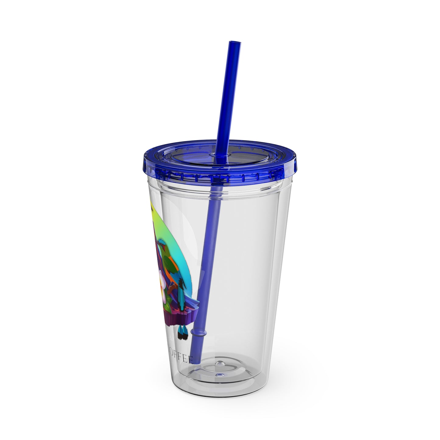 Jahmai's Coffee Sunsplash Tumbler with Straw, 16oz