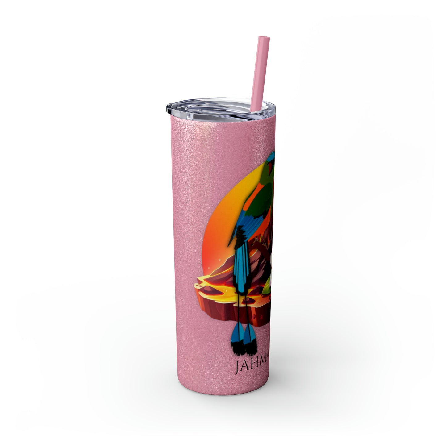 Jahmai's Coffee Skinny Tumbler with Straw, 20oz