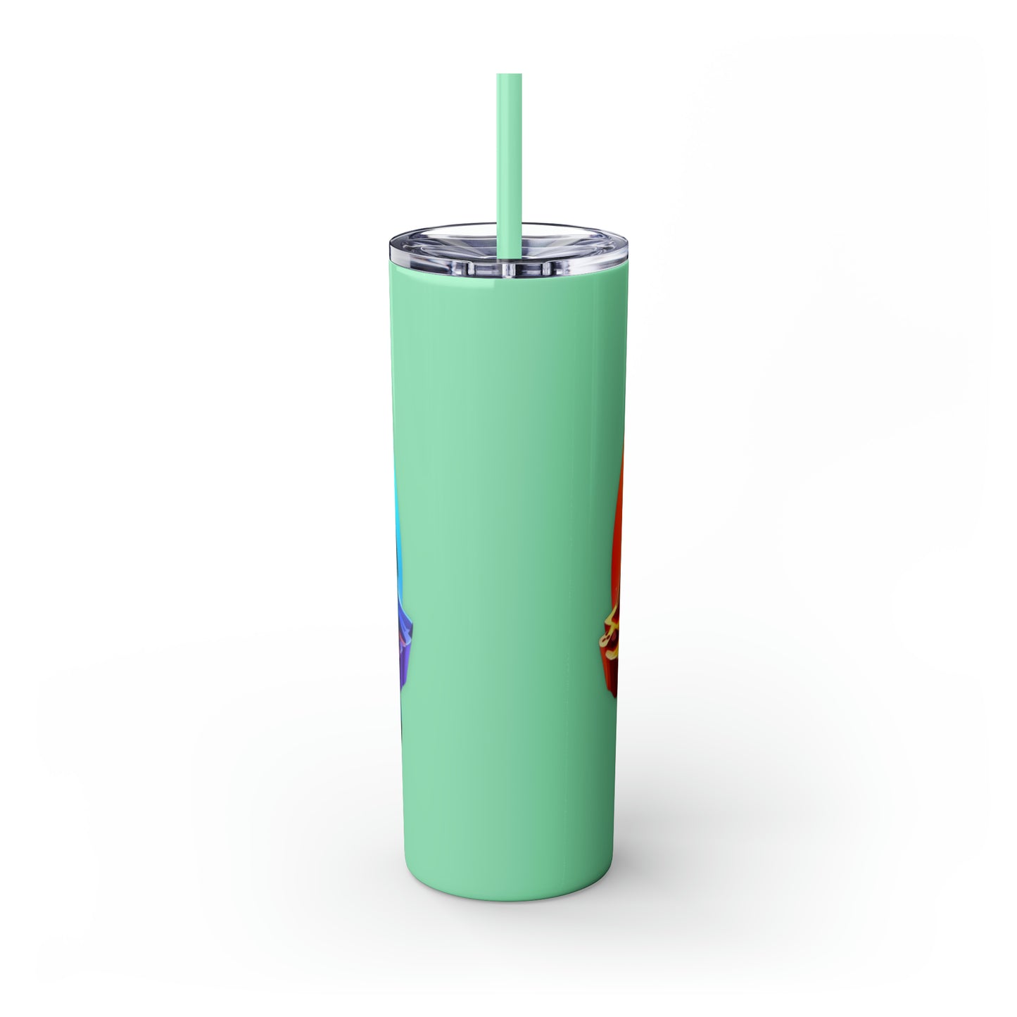 Jahmai's Coffee Skinny Tumbler with Straw, 20oz