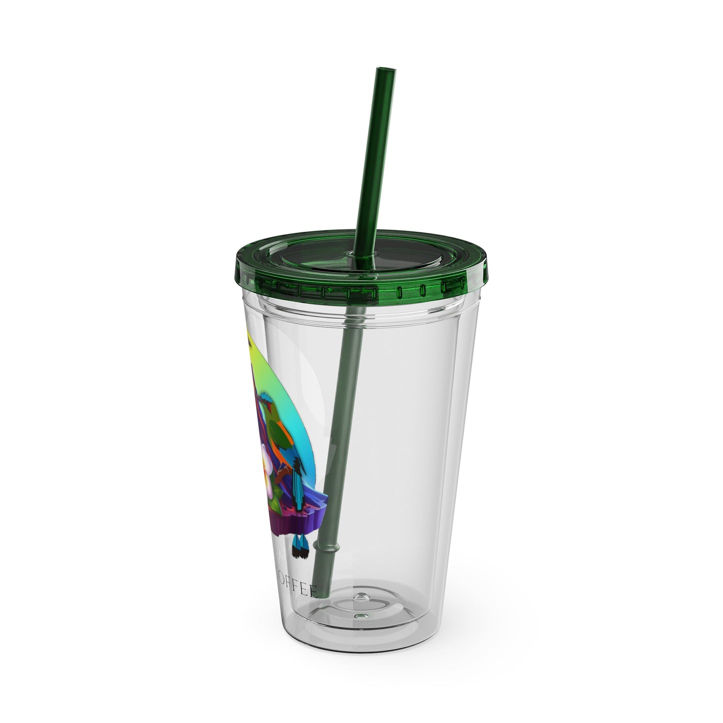 Jahmai's Coffee Sunsplash Tumbler with Straw, 16oz