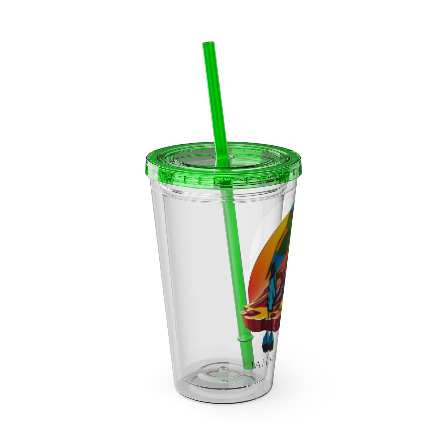 Jahmai's Coffee Sunsplash Tumbler with Straw, 16oz