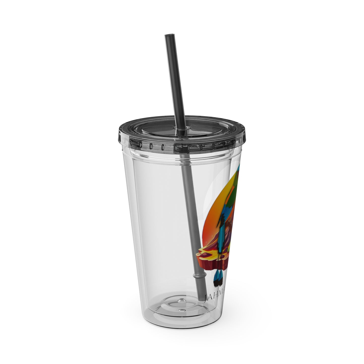 Jahmai's Coffee Sunsplash Tumbler with Straw, 16oz