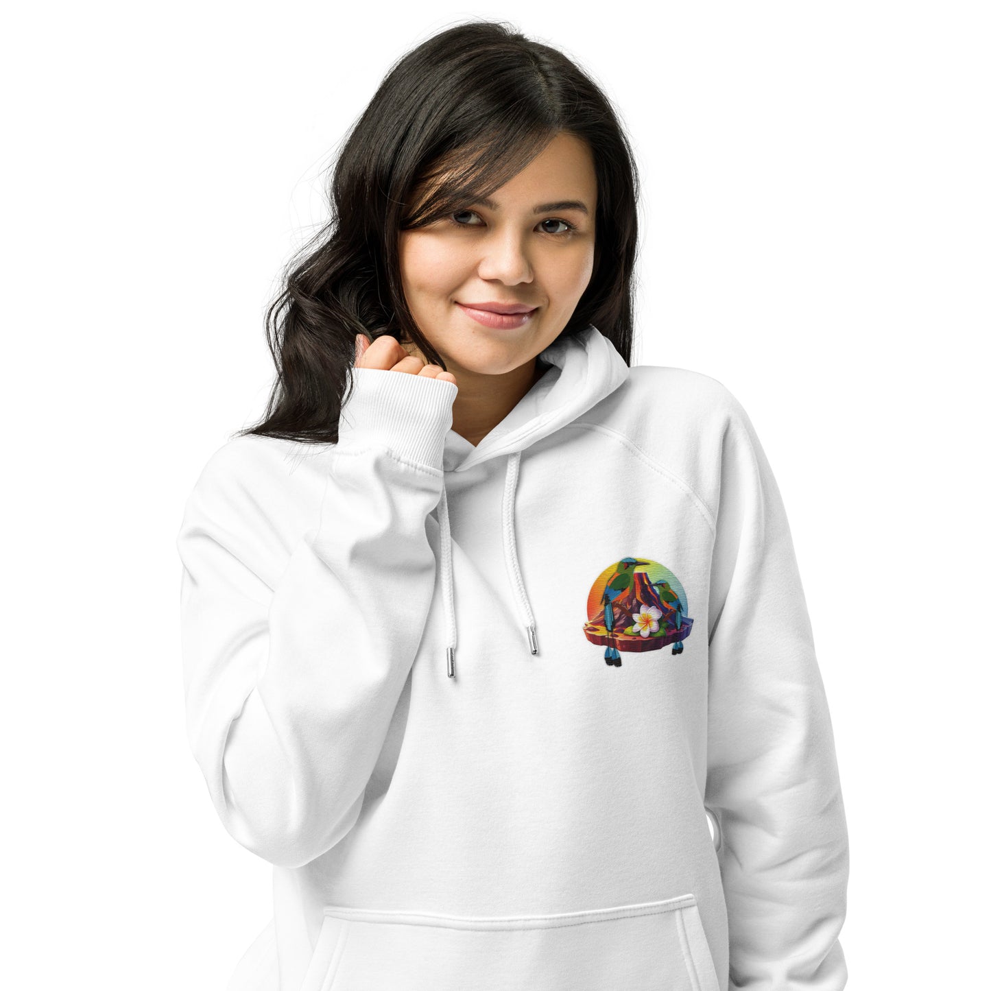 Jahmai's Coffee Unisex eco raglan hoodie